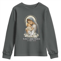 Christian Christmas Youth Sweatshirt Love Came Down Luke 2:11 - Wonder Print Shop