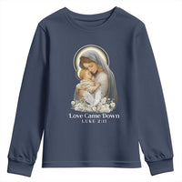 Christian Christmas Youth Sweatshirt Love Came Down Luke 2:11 - Wonder Print Shop