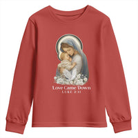 Christian Christmas Youth Sweatshirt Love Came Down Luke 2:11 - Wonder Print Shop