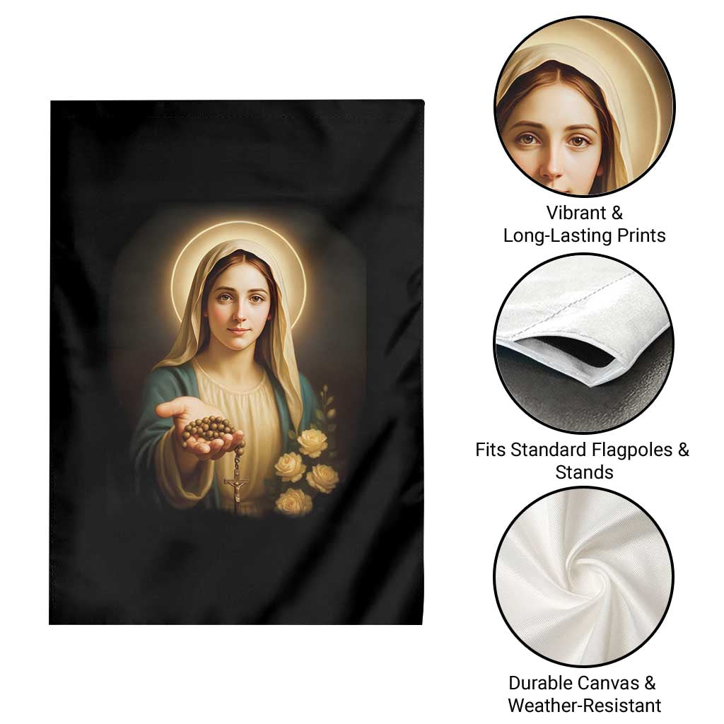 Virgin Mary Maria Garden Flag Catholic Christian Faith - Wonder Print Shop