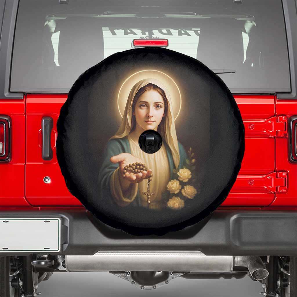 Virgin Mary Maria Spare Tire Cover Catholic Christian Faith - Wonder Print Shop