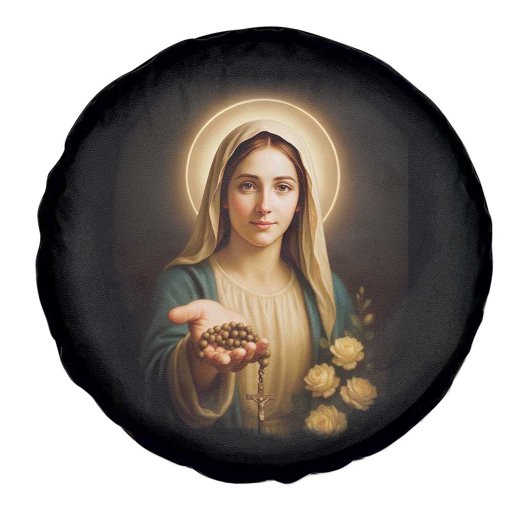 Virgin Mary Maria Spare Tire Cover Catholic Christian Faith - Wonder Print Shop