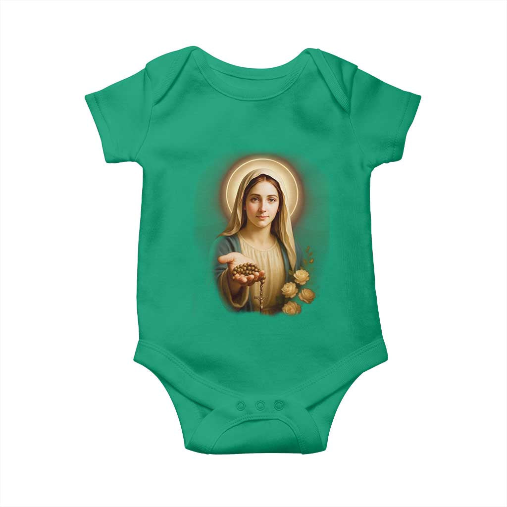 Virgin Mary Maria Baby Onesie Catholic Christian Faith - Wonder Print Shop