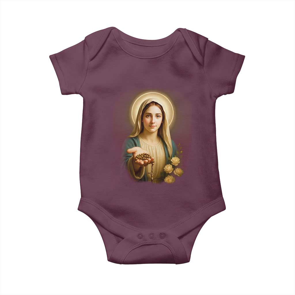 Virgin Mary Maria Baby Onesie Catholic Christian Faith - Wonder Print Shop