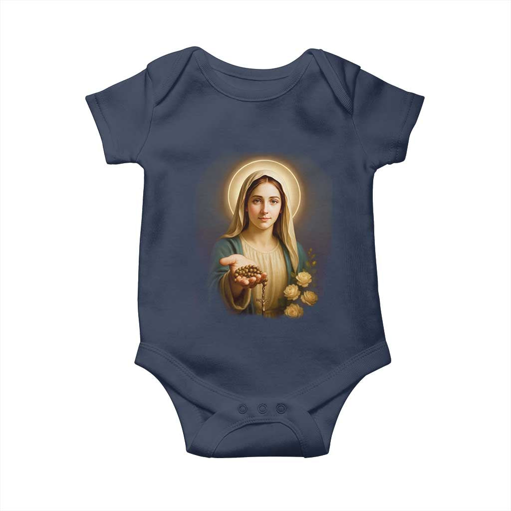 Virgin Mary Maria Baby Onesie Catholic Christian Faith - Wonder Print Shop