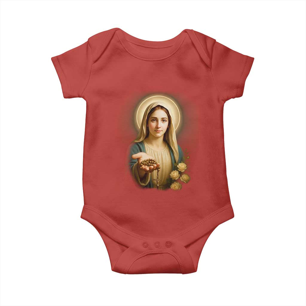 Virgin Mary Maria Baby Onesie Catholic Christian Faith - Wonder Print Shop