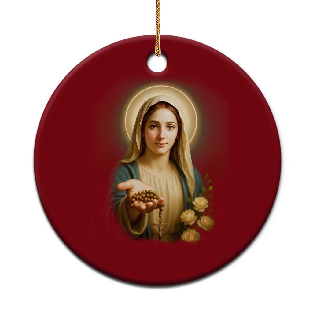 Virgin Mary Maria Ceramic Ornament Catholic Christian Faith - Wonder Print Shop