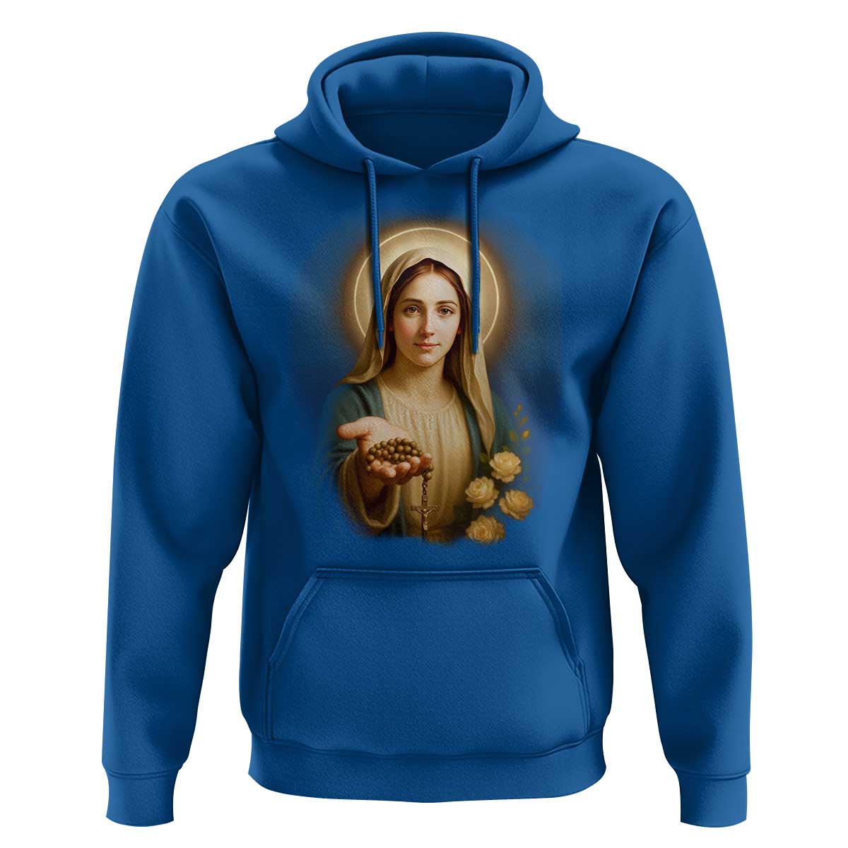 Virgin Mary Maria Hoodie Catholic Christian Faith - Wonder Print Shop