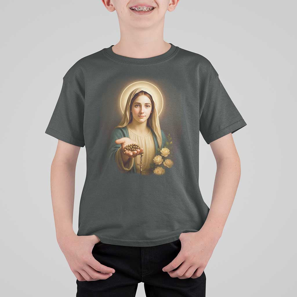 Virgin Mary Maria T Shirt For Kid Catholic Christian Faith - Wonder Print Shop