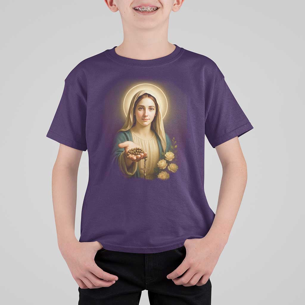 Virgin Mary Maria T Shirt For Kid Catholic Christian Faith - Wonder Print Shop