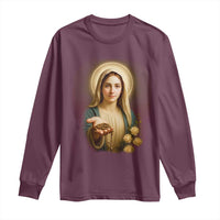 Virgin Mary Maria Long Sleeve Shirt Catholic Christian Faith - Wonder Print Shop