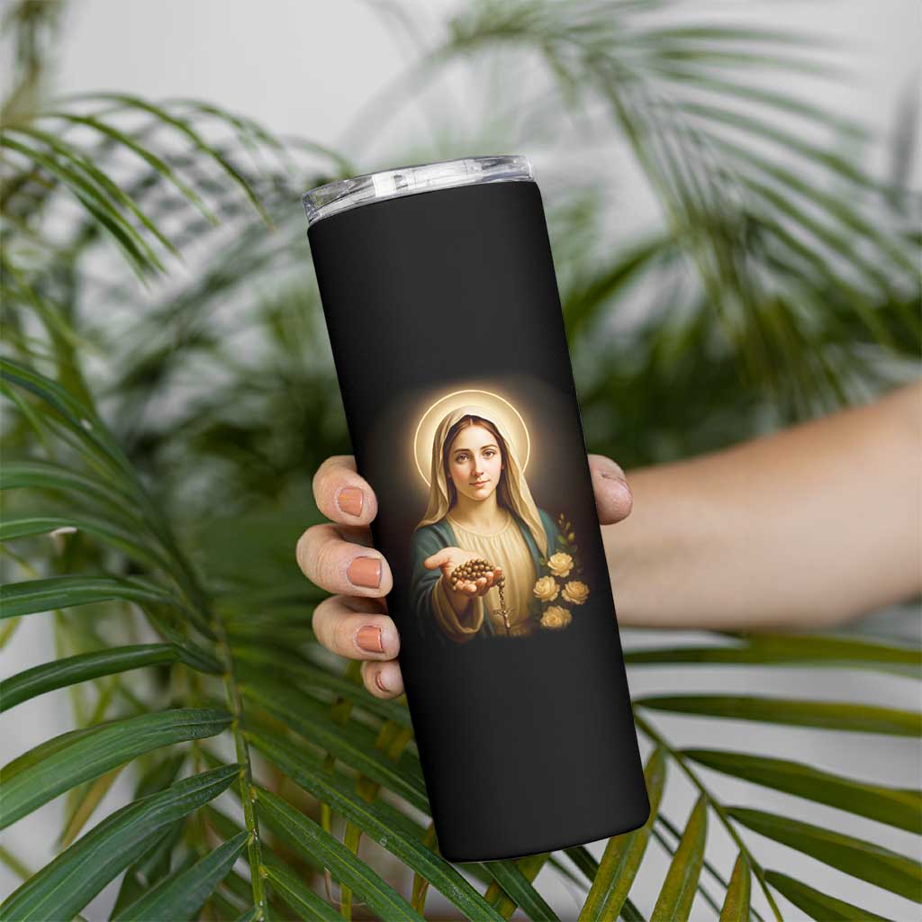 Virgin Mary Maria Skinny Tumbler Catholic Christian Faith - Wonder Print Shop