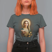 Virgin Mary Maria T Shirt For Women Catholic Christian Faith - Wonder Print Shop