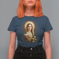 Virgin Mary Maria T Shirt For Women Catholic Christian Faith - Wonder Print Shop