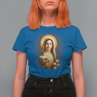 Virgin Mary Maria T Shirt For Women Catholic Christian Faith - Wonder Print Shop