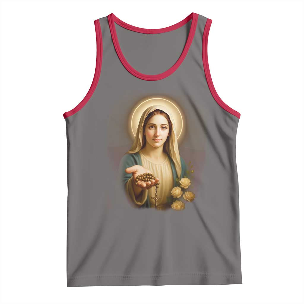 Virgin Mary Maria Tank Top Catholic Christian Faith - Wonder Print Shop