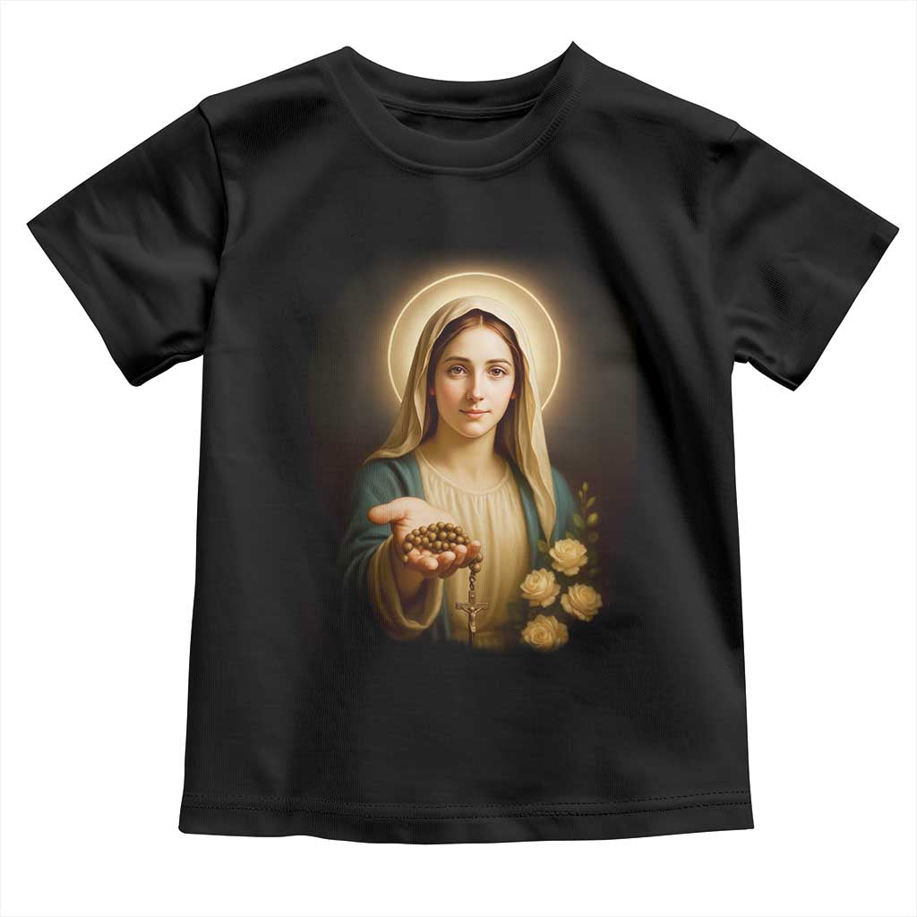 Virgin Mary Maria Toddler T Shirt Catholic Christian Faith - Wonder Print Shop