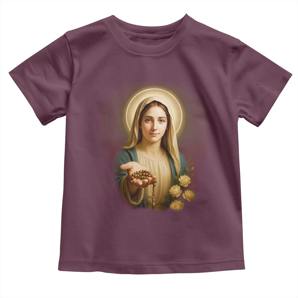 Virgin Mary Maria Toddler T Shirt Catholic Christian Faith - Wonder Print Shop