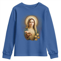 Virgin Mary Maria Youth Sweatshirt Catholic Christian Faith - Wonder Print Shop