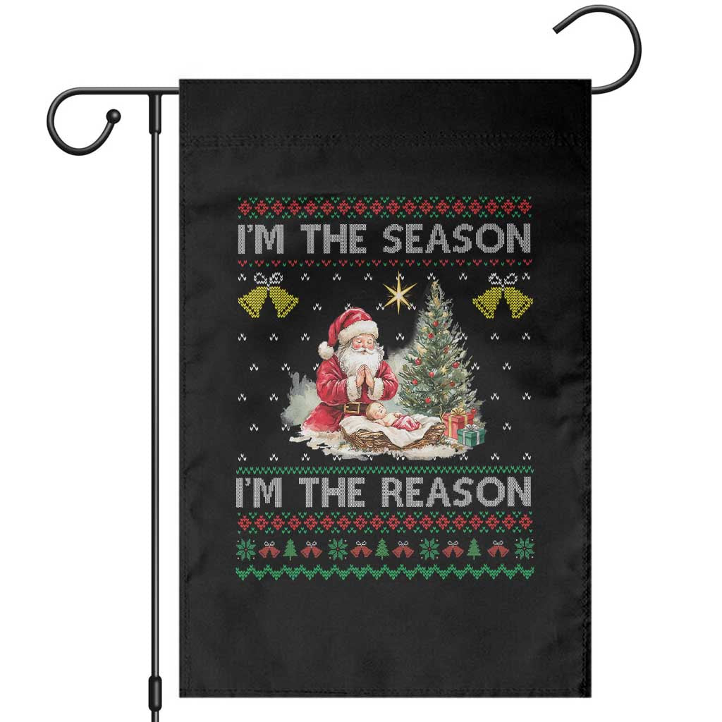 Jesus Christmas Garden Flag Santa With Jesus Baby Reason Xmas - Wonder Print Shop
