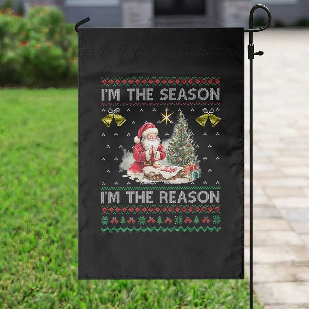 Jesus Christmas Garden Flag Santa With Jesus Baby Reason Xmas - Wonder Print Shop