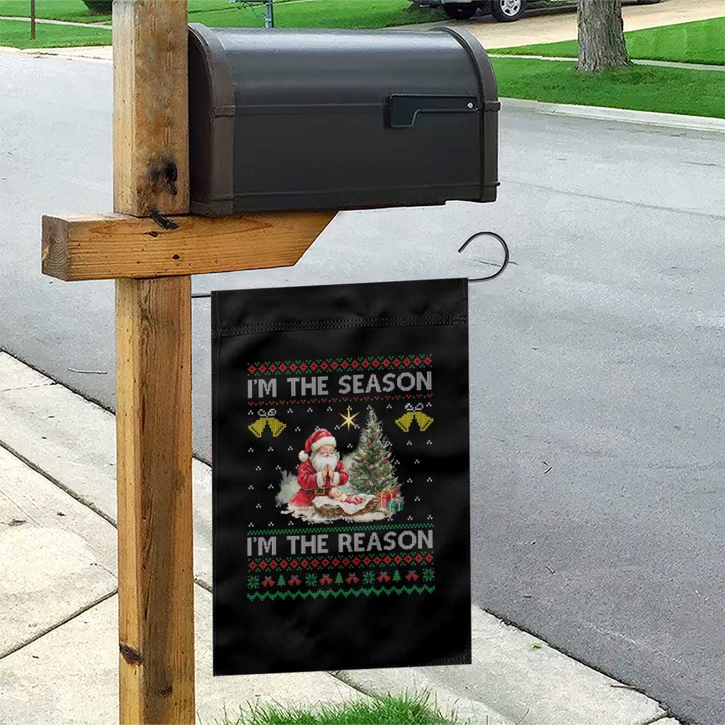 Jesus Christmas Garden Flag Santa With Jesus Baby Reason Xmas - Wonder Print Shop