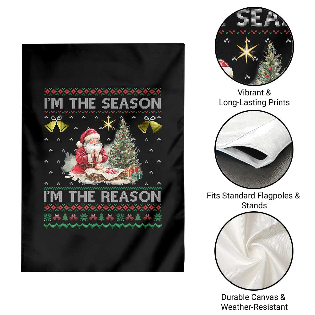 Jesus Christmas Garden Flag Santa With Jesus Baby Reason Xmas - Wonder Print Shop