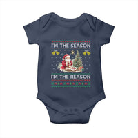 Jesus Christmas Baby Onesie Santa With Jesus Baby Reason Xmas - Wonder Print Shop
