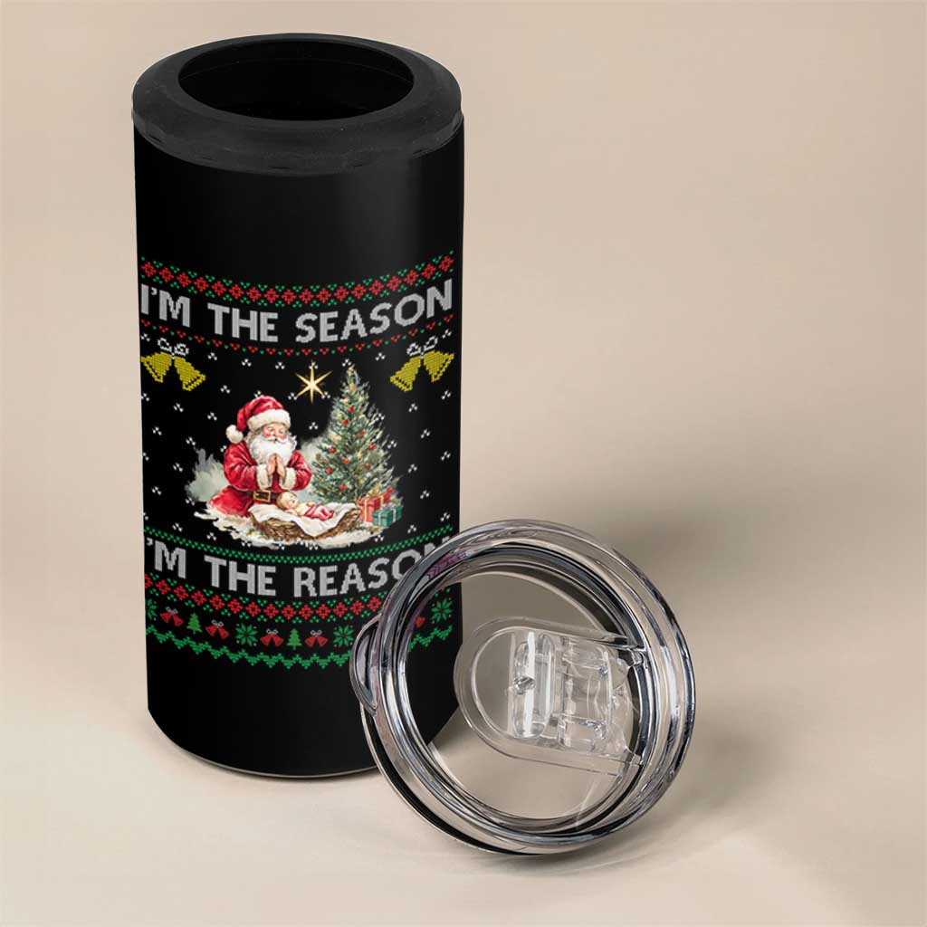 Jesus Christmas 4 in 1 Can Cooler Tumbler Santa With Jesus Baby Reason Xmas - Wonder Print Shop