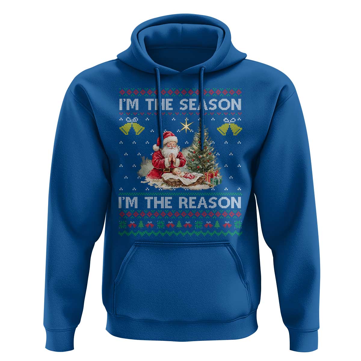 Jesus Christmas Hoodie Santa With Jesus Baby Reason Xmas - Wonder Print Shop