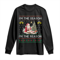 Jesus Christmas Long Sleeve Shirt Santa With Jesus Baby Reason Xmas - Wonder Print Shop