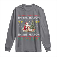 Jesus Christmas Long Sleeve Shirt Santa With Jesus Baby Reason Xmas - Wonder Print Shop