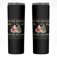 Jesus Christmas Skinny Tumbler Santa With Jesus Baby Reason Xmas - Wonder Print Shop