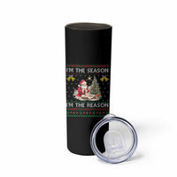 Jesus Christmas Skinny Tumbler Santa With Jesus Baby Reason Xmas - Wonder Print Shop