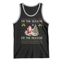 Jesus Christmas Tank Top Santa With Jesus Baby Reason Xmas - Wonder Print Shop