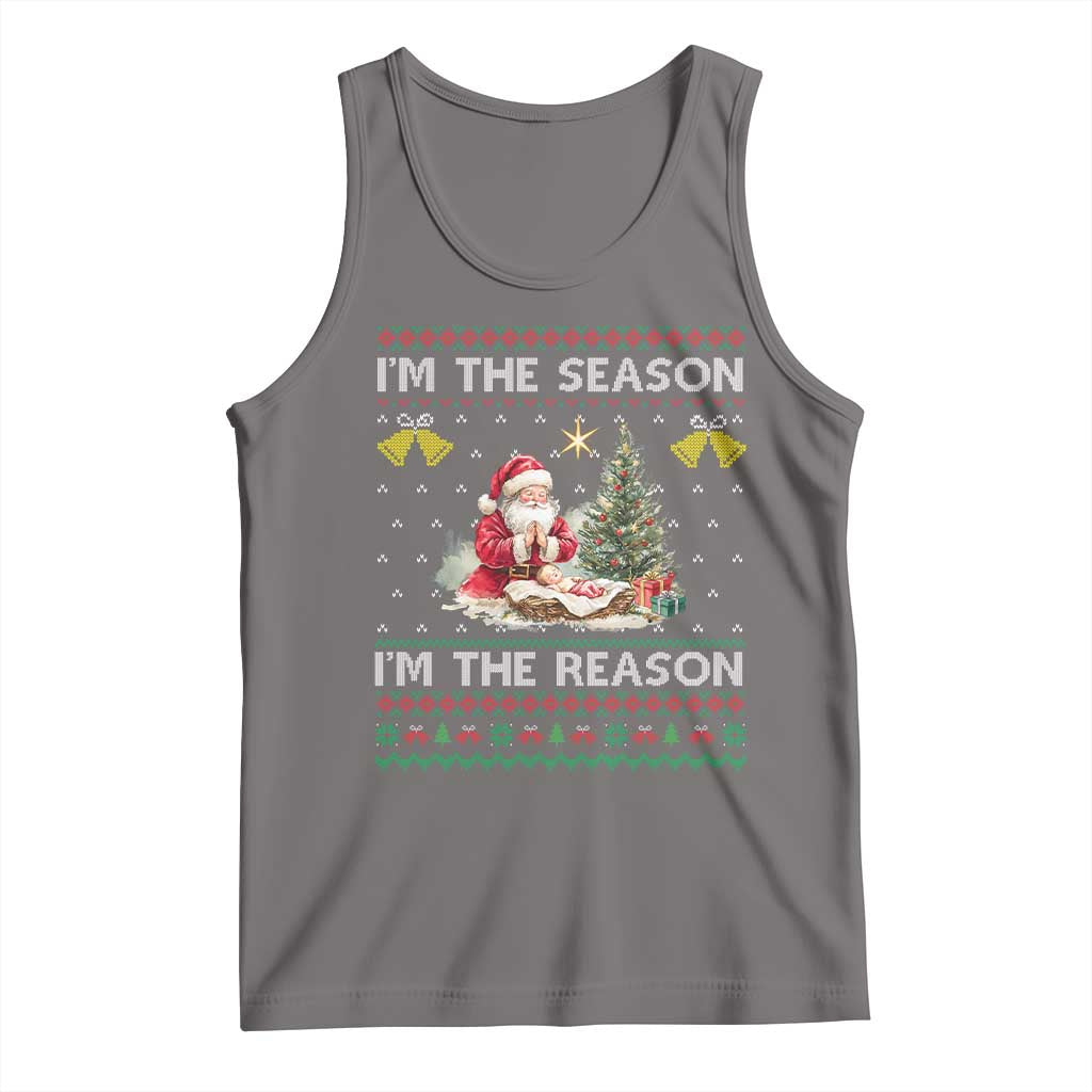 Jesus Christmas Tank Top Santa With Jesus Baby Reason Xmas - Wonder Print Shop