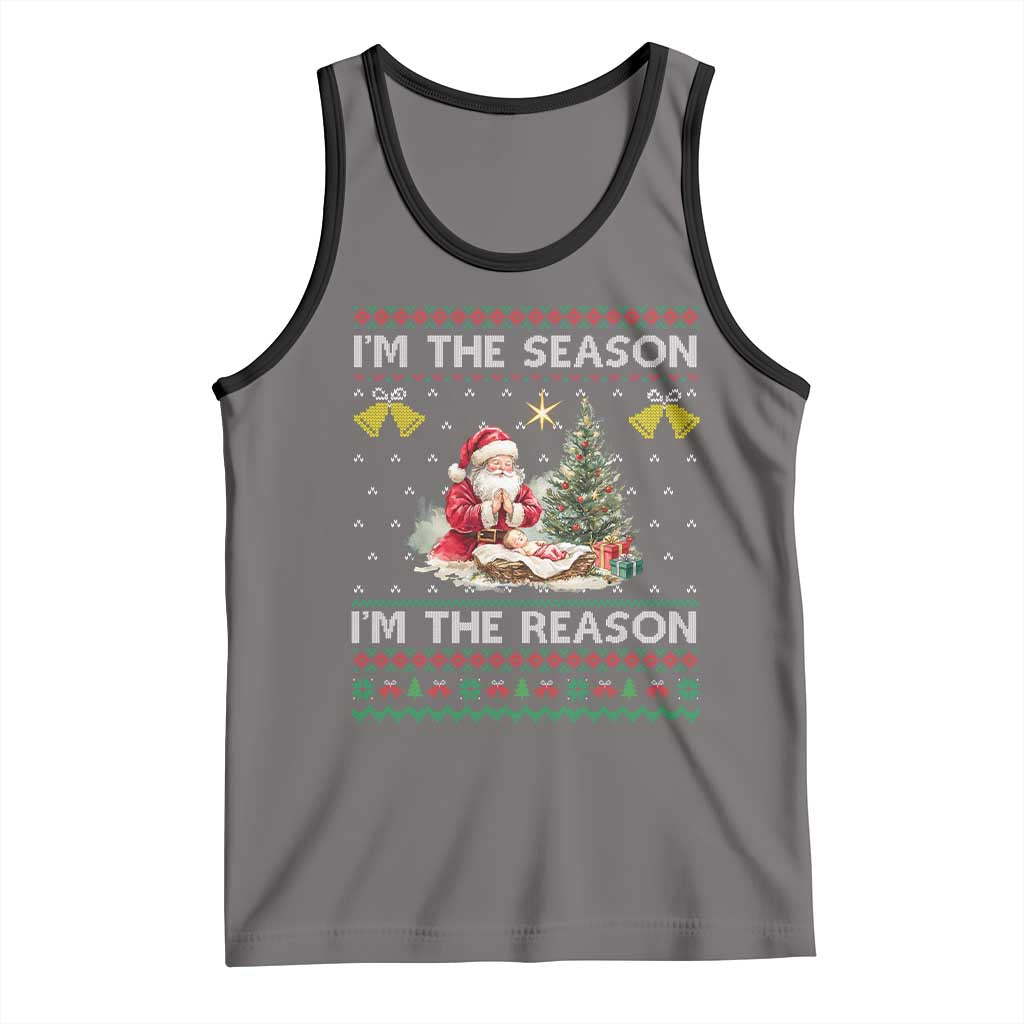 Jesus Christmas Tank Top Santa With Jesus Baby Reason Xmas - Wonder Print Shop