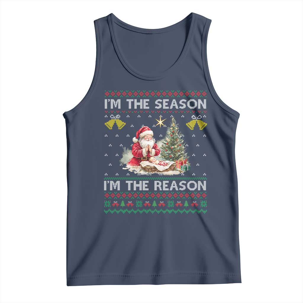 Jesus Christmas Tank Top Santa With Jesus Baby Reason Xmas - Wonder Print Shop