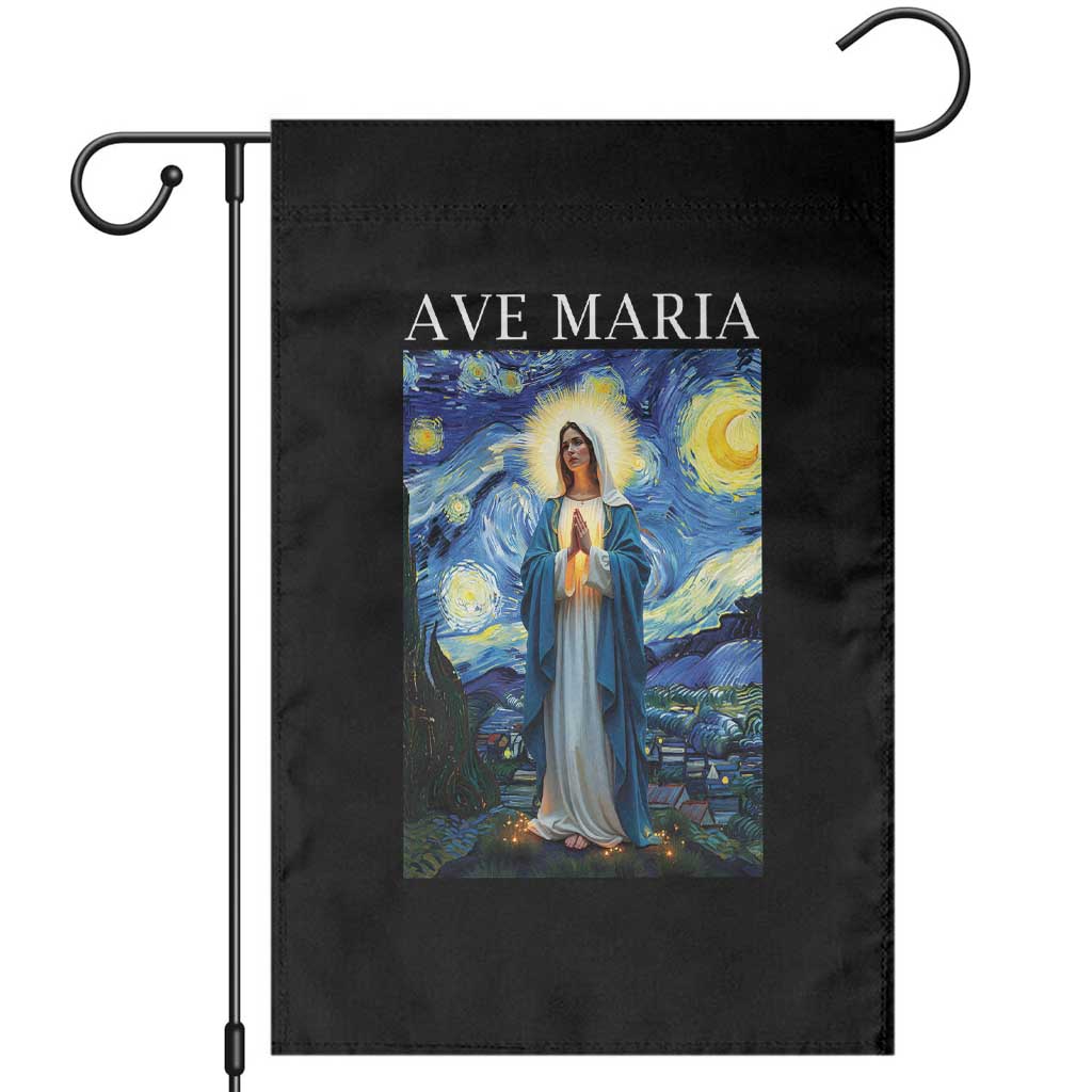 Virgin Mary Starry Night Garden Flag Mother of Christ Catholic - Wonder Print Shop