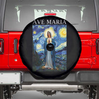 Virgin Mary Starry Night Spare Tire Cover Mother of Christ Catholic - Wonder Print Shop