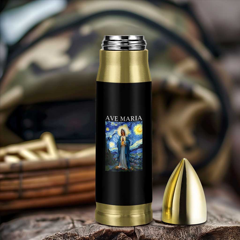 Virgin Mary Starry Night Bullet Tumbler Mother of Christ Catholic - Wonder Print Shop