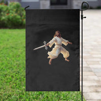 Funny Fencing Jesus Garden Flag Combat Sport Christan Lover - Wonder Print Shop