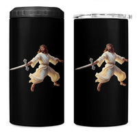 Funny Fencing Jesus 4 in 1 Can Cooler Tumbler Combat Sport Christan Lover