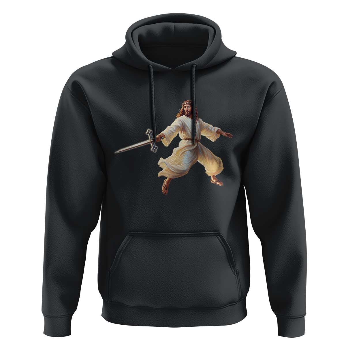 Funny Fencing Jesus Hoodie Combat Sport Christan Lover - Wonder Print Shop