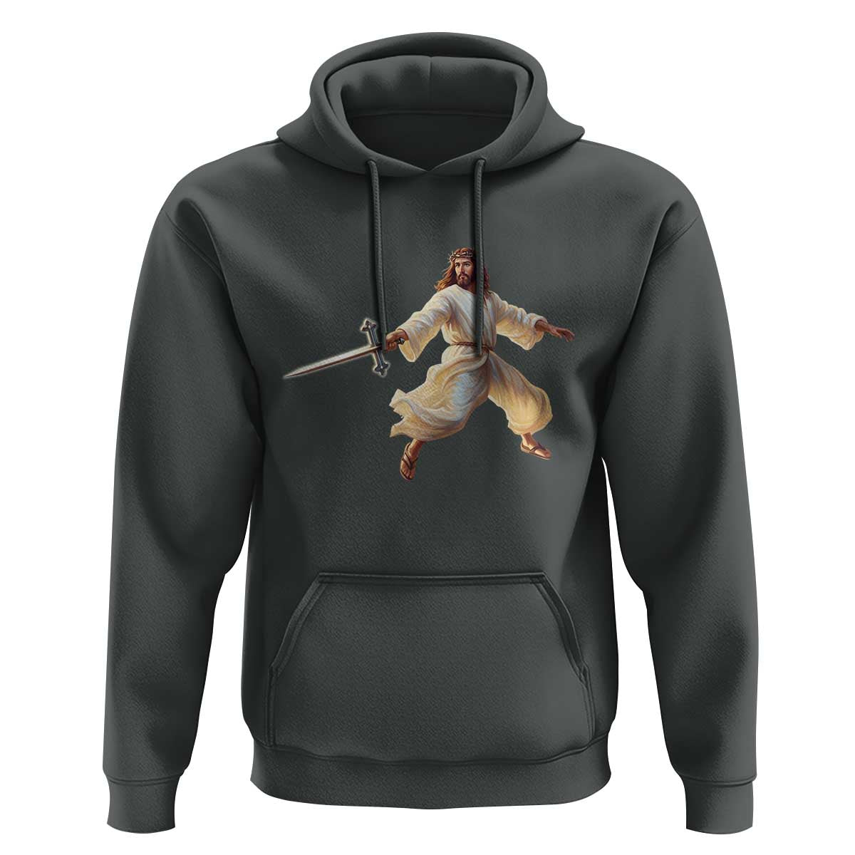 Funny Fencing Jesus Hoodie Combat Sport Christan Lover - Wonder Print Shop