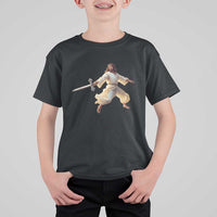 Funny Fencing Jesus T Shirt For Kid Combat Sport Christan Lover - Wonder Print Shop
