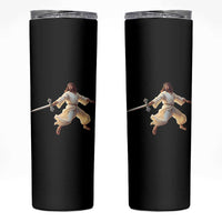 Funny Fencing Jesus Skinny Tumbler Combat Sport Christan Lover