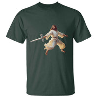 Funny Fencing Jesus T Shirt Combat Sport Christan Lover - Wonder Print Shop