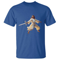 Funny Fencing Jesus T Shirt Combat Sport Christan Lover - Wonder Print Shop