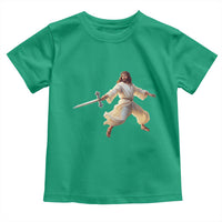 Funny Fencing Jesus Toddler T Shirt Combat Sport Christan Lover - Wonder Print Shop